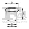 Kipufogó kúpos csővég, gömb, átmérő 45mm | FISCHER 006-942