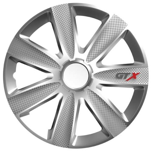 Dísztárcsa 13" GTX CARBON Silver | 4 darabos szett