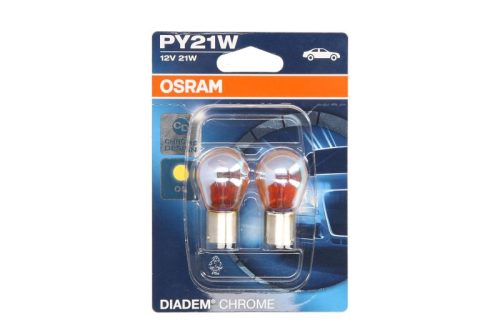 Izzó 12V PY21W CHROM | 2 db | OSRAM