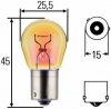 Izzó 12V 21W PY21W sárga index | Hella