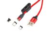 MULTIKABEL Mágneses USB kábel 3 az 1-ben Lightning USB-C micro USB 1 m UC-8 | AMIO