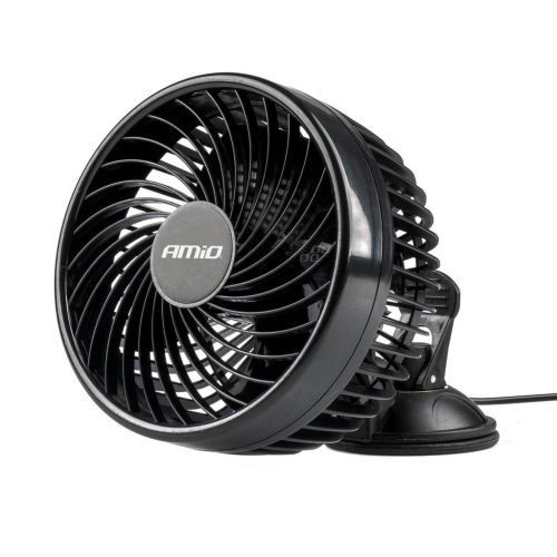 Ventilátor 24V szivargyújtós 1x15 cm (6") átmérőjű tapadókorongos, szélvédőre | AMIO