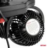 Ventilátor 12V szivargyújtós 2x10 cm (4") átmérőjű állítható rotorral, fejtámlára, 2db USB töltővel | AMIO