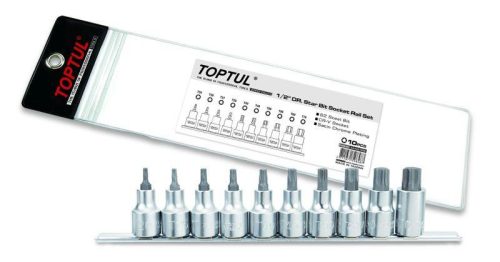 Dugókulcs fej készlet 1/2" 10db Torx rövid | Toptul