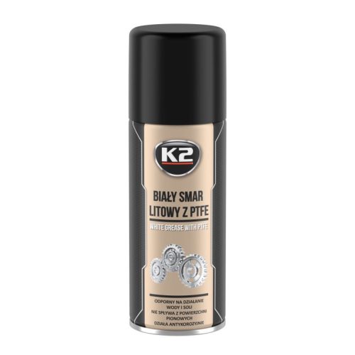 K2 | Lítium alapú kenőzsír spray, fehér zsírspray | 400ml 